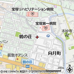 コクミン薬局宝塚第一病院前店周辺の地図