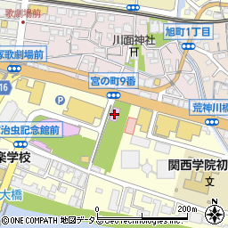 宝塚市立宝塚文化創造館周辺の地図