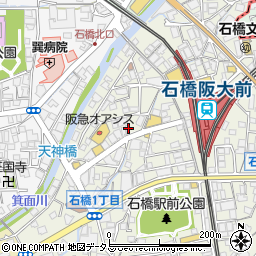 池田泉州銀行石橋駅前 ＡＴＭ周辺の地図