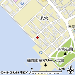 愛知県蒲郡市三谷町若宮225周辺の地図