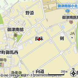 愛知県豊川市御津町御馬（長床）周辺の地図