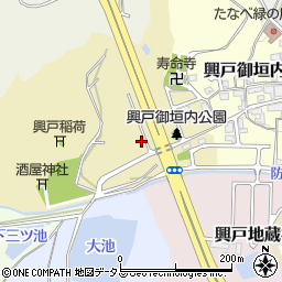 京都府京田辺市興戸宮ノ前58周辺の地図