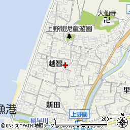 愛知県知多郡美浜町上野間周辺の地図