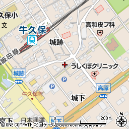 愛知県豊川市牛久保町城跡18周辺の地図