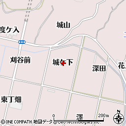 愛知県西尾市吉良町饗庭城ケ下周辺の地図