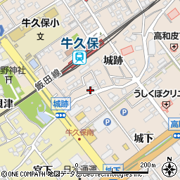 愛知県豊川市牛久保町城跡14周辺の地図
