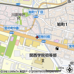 リパーク宝塚宮の町第３駐車場周辺の地図