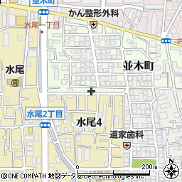 大阪府茨木市並木町8-34周辺の地図