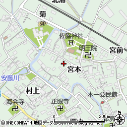 愛知県豊川市御津町下佐脇宮本69周辺の地図