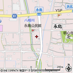 静岡県浜松市浜名区永島664周辺の地図