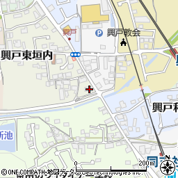 京都府京田辺市興戸東垣内101-2周辺の地図