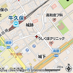 愛知県豊川市牛久保町城跡17周辺の地図