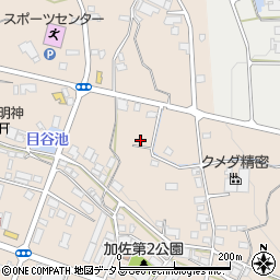 兵庫県三木市加佐周辺の地図