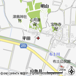 愛知県美浜町（知多郡）布土（平田）周辺の地図