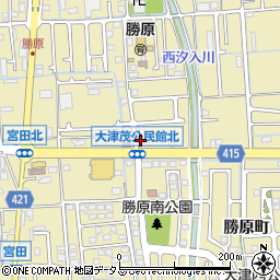 兵庫県姫路市勝原区宮田119周辺の地図