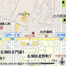 兵庫県姫路市広畑区北河原町23周辺の地図