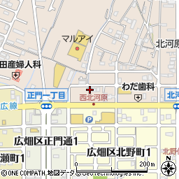 兵庫県姫路市広畑区北河原町21周辺の地図