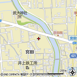 兵庫県姫路市勝原区宮田599周辺の地図