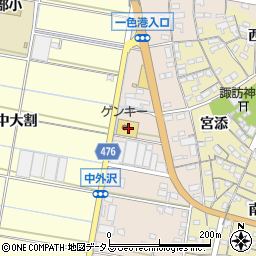 愛知県西尾市一色町味浜上長割47周辺の地図
