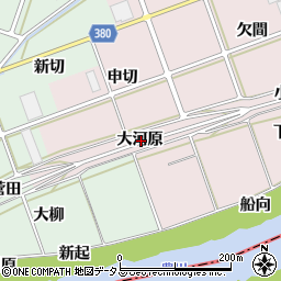 愛知県豊川市当古町大河原周辺の地図