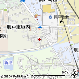 京都府京田辺市興戸東垣内97周辺の地図