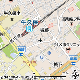 愛知県豊川市牛久保町城跡13周辺の地図