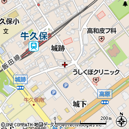 愛知県豊川市牛久保町城跡10周辺の地図