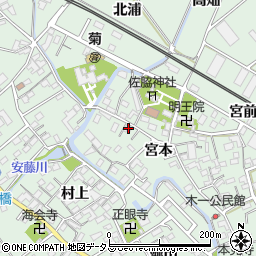 愛知県豊川市御津町下佐脇宮本67周辺の地図