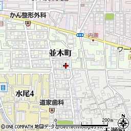 大阪府茨木市並木町17-12周辺の地図
