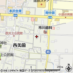 静岡県浜松市浜名区西美薗2349周辺の地図