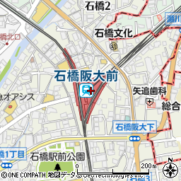 タリーズコーヒー阪急石橋店周辺の地図