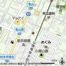 兵庫県姫路市亀山241周辺の地図