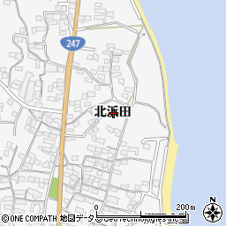 愛知県知多郡美浜町布土北浜田周辺の地図