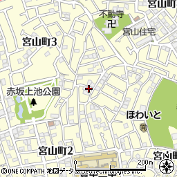 大阪府豊中市宮山町2丁目9周辺の地図