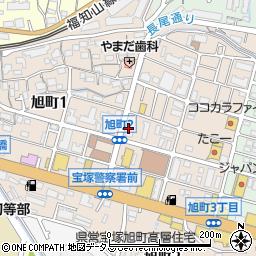 上高地あずさ珈琲 宝塚店周辺の地図