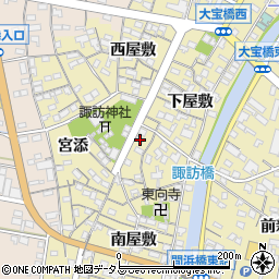 愛知県西尾市一色町一色下屋敷110周辺の地図