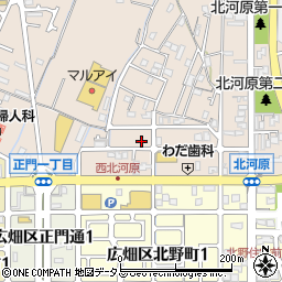 兵庫県姫路市広畑区北河原町14周辺の地図