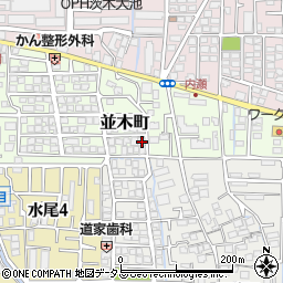 大阪府茨木市並木町17-6周辺の地図