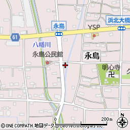 静岡県浜松市浜名区永島651周辺の地図