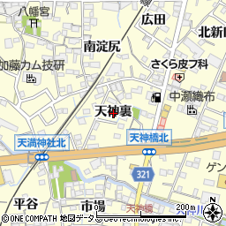愛知県蒲郡市形原町天神裏周辺の地図