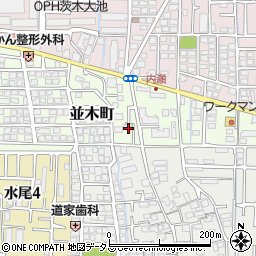大阪府茨木市並木町18-25周辺の地図