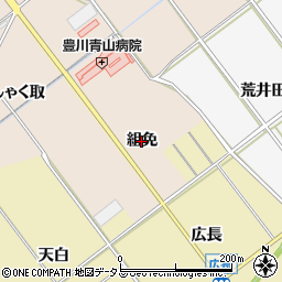 愛知県豊川市西島町（組免）周辺の地図