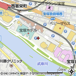 宝塚ホテル周辺の地図