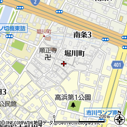 兵庫県姫路市飾磨区堀川町周辺の地図