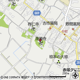 三重県津市芸濃町椋本681周辺の地図