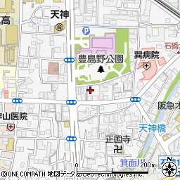 大阪府池田市天神周辺の地図