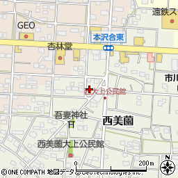 静岡県浜松市浜名区西美薗2481周辺の地図