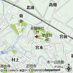 豊川市役所　さわき児童館周辺の地図