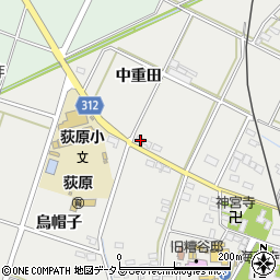 愛知県西尾市吉良町荻原中重田26周辺の地図