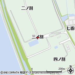愛知県西尾市一色町細川三ノ割周辺の地図